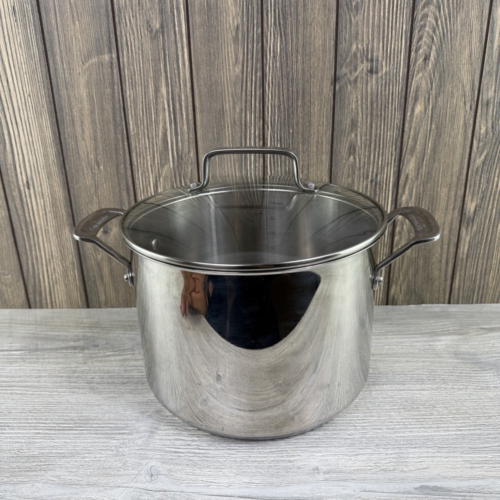 Cuisinart 73166-24 8 Qt Stainless Steel Stockpot Glass Lid Induction Ready